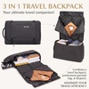 image:imageConvertible Travel Garment Bag 3 in 1 Carry On Garment Backpack With MultiPockets Waterproof Business Suit Travel Backpack for Men Women Airline Approved Weekender Duffel Bag Black