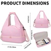 image:imageGym Bag for Women with Shoe Compartment Lightweight Workout Bags Yoga Bag for Women with Yoga Mat Holder Gym Tote for Dance SportsWorkPink