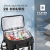 image:imageLarge Insulated Cooler BagRolling Backpack Cooler Leakproof Beach Cooler Bag Rolling Duffle Bag with Wheels Portable Travel Coolers for CampingRoad Trips Shopping Black