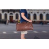 image:imageLeather Travel Bag with Shoe Pouch Waterproof Weekender Overnight Bag Carry On Duffel Bag for Men WomenBlack20inch
