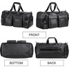 image:imageLeather Travel Bag with Shoe PouchWeekender Overnight Bag Waterproof Leather Large Carry On Bag Travel Tote Duffel Bag for Men or WomenBrownBlack