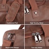 image:imageLeather Travel Bag with Shoe PouchWeekender Overnight Bag Waterproof Leather Large Carry On Bag Travel Tote Duffel Bag for Men or WomenBrownBrown