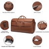image:imageSeyfocnia Rolling Garment Bag With Wheels  Overnight Carry On Suitcase With Shoe Compartment  Convertible Duffle Bag for Travel  Brown