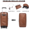 image:imageSeyfocnia Rolling Garment Bag With Wheels  Overnight Carry On Suitcase With Shoe Compartment  Convertible Duffle Bag for Travel  Brown