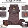 image:imageSeyfocnia Rolling Garment Bag With Wheels  Overnight Carry On Suitcase With Shoe Compartment  Convertible Duffle Bag for Travel  Brown