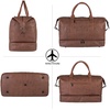 image:imageWeekender Overnight Bag Carry On Bag Travel Bag with Shoe PouchBrown