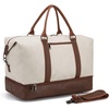 image:imageWeekender Overnight Bag Carry On Bag Travel Bag with Shoe PouchWhite