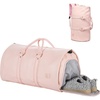 image:imageseyfocnia Convertible Travel Garment BagCarry on Garment Duffel Bag for Women  3 in 1 Garment Backpack Hanging Suitcase Suit Business Travel BagPink