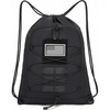 image:imageseyfocnia Drawstring Backpack Tactical String Gym Bag with Zipper Pockets Waterproof Cinch Bag Sport Gym Backpack for Men Black