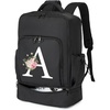 image:imageseyfocnia Gym Backpack for Men Personalized Initial Design Sports Back pack With Shoe Compartment Waterproof Gym Bag Workout Trainning Rucksack Casual Travel DaypackBlackBlack