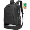 image:imageseyfocnia Gym Backpack for MenGym Bag with Shoe Compartment Lightweight Travel Workout Sports Backpack with USB Charging PortBlack