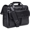 image:imageseyfocnia Mens Business Travel Briefcase Leather Handmade Messenger Bags Laptop BagBlack