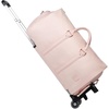 image:imageseyfocnia Rolling Garment BagRolling Duffle Bag with Wheels Rolling Garment Bags for Travel with Shoe Pouch Carry On Bag Weekender Bags Garment Duffel Bag for Men or WomenGreyPink