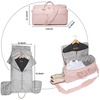 image:imageseyfocnia Carry On Garment Bag for Travel Convertible Travel Garment Bag with Toiletry Bag for Women 2 in 1 Hanging Suitcase Suit Business Travel Bag 2pcs SetPink