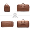 image:imageseyfocnia Carry On Garment Bag for Travel Convertible Travel Garment Bag with Toiletry Bag for Women 2 in 1 Hanging Suitcase Suit Business Travel Bag 2pcs SetBrown