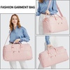 image:imageseyfocnia Carry On Garment Bag for Travel Convertible Travel Garment Bag with Toiletry Bag for Women 2 in 1 Hanging Suitcase Suit Business Travel Bag 2pcs SetPink