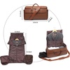 image:imageseyfocnia Carry On Garment Bag for Travel Convertible Travel Garment Bag with Toiletry Bag for Women 2 in 1 Hanging Suitcase Suit Business Travel Bag 2pcs SetBrown