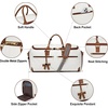 image:imageseyfocnia Carry On Garment Bag for Travel Convertible Travel Garment Bag with Toiletry Bag for Women 2 in 1 Hanging Suitcase Suit Business Travel Bag 2pcs SetWhtie