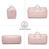 image:imageseyfocnia Carry On Garment Bag for Travel Convertible Travel Garment Bag with Toiletry Bag for Women 2 in 1 Hanging Suitcase Suit Business Travel Bag 2pcs SetPink