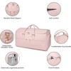 image:imageseyfocnia Carry On Garment Bag for Travel Convertible Travel Garment Bag with Toiletry Bag for Women 2 in 1 Hanging Suitcase Suit Business Travel Bag 2pcs SetPink