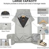 image:imageseyfocnia Carry On Garment Bag for Travel Convertible Travel Garment Bag with Toiletry Bag for Women 2 in 1 Hanging Suitcase Suit Business Travel Bag 2pcs SetWhtie Brown