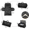 image:imageseyfocnia Convertible Carry on Garment Bag for Women Garment Bags for Travel with Shoe Pouch 2 in 1 Hanging Suitcase Suit Bag for Women Travel Duffle Bag Garment BagA2Black