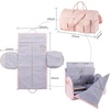 image:imageseyfocnia Convertible Carry on Garment Bag for Women Garment Bags for Travel with Shoe Pouch 2 in 1 Hanging Suitcase Suit Bag for Women Travel Duffle Bag Garment BagPink2pockets