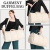 image:imageseyfocnia Convertible Carry on Garment Bag for Women Garment Bags for Travel with Shoe Pouch 2 in 1 Hanging Suitcase Suit Bag for Women Travel Duffle Bag Garment BagA4Beige2pcs