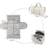 image:imageseyfocnia Convertible Carry on Garment Bag for Women Garment Bags for Travel with Shoe Pouch 2 in 1 Hanging Suitcase Suit Bag for Women Travel Duffle Bag Garment BagWhiteNylon