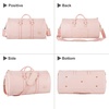 image:imageseyfocnia Convertible Carry on Garment Bag for Women Garment Bags for Travel with Shoe Pouch 2 in 1 Hanging Suitcase Suit Bag for Women Travel Duffle Bag Garment BagA1Pink