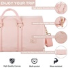 image:imageseyfocnia Convertible Carry on Garment Bag for Women Garment Bags for Travel with Shoe Pouch 2 in 1 Hanging Suitcase Suit Bag for Women Travel Duffle Bag Garment BagA1Pink