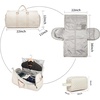 image:imageseyfocnia Convertible Carry on Garment Bag for Women Garment Bags for Travel with Shoe Pouch 2 in 1 Hanging Suitcase Suit Bag for Women Travel Duffle Bag Garment BagA4Beige2pcs