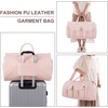 image:imageseyfocnia Convertible Carry on Garment Bag for Women Garment Bags for Travel with Shoe Pouch 2 in 1 Hanging Suitcase Suit Bag for Women Travel Duffle Bag Garment BagPink2pockets