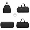 image:imageseyfocnia Convertible Carry on Garment Bag for Women Garment Bags for Travel with Shoe Pouch 2 in 1 Hanging Suitcase Suit Bag for Women Travel Duffle Bag Garment BagBlackNylon