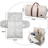 image:imageseyfocnia Convertible Carry on Garment Bag for Women Garment Bags for Travel with Shoe Pouch 2 in 1 Hanging Suitcase Suit Bag for Women Travel Duffle Bag Garment BagBeige