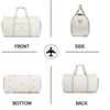 image:imageseyfocnia Convertible Carry on Garment Bag for Women Garment Bags for Travel with Shoe Pouch 2 in 1 Hanging Suitcase Suit Bag for Women Travel Duffle Bag Garment BagWhiteNylon