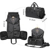 image:imageseyfocnia Convertible Garment Bag for Travel Carry on Garment Waterproof Suit Duffle Bag with Shoe Compartment  3 in 1 Travel Garment Bag for Men Women