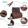 image:imageseyfocnia Convertible Travel Garment BagCarry on Garment Duffel Bag for Men Women  2 in 1 Hanging Suitcase Suit Business Travel BagBrown