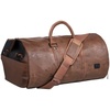 image:imageseyfocnia Convertible Travel Garment BagCarry on Garment Duffel Bag for Men Women  2 in 1 Hanging Suitcase Suit Business Travel BagBrown