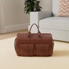 image:imageseyfocnia Convertible Travel Garment BagCarry on Garment Duffel Bag for Men Women  2 in 1 Hanging Suitcase Suit Business Travel BagBrown2pocketsLeather
