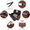 image:imageseyfocnia Convertible Travel Garment BagCarry on Garment Duffel Bag for Men Women  2 in 1 Hanging Suitcase Suit Business Travel BagBrown2pocketsLeather