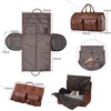 image:imageseyfocnia Convertible Travel Garment BagCarry on Garment Duffel Bag for Men Women  2 in 1 Hanging Suitcase Suit Business Travel BagBrown2pocketsLeather