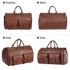 image:imageseyfocnia Convertible Travel Garment BagCarry on Garment Duffel Bag for Men Women  2 in 1 Hanging Suitcase Suit Business Travel BagBrown2pocketsLeather