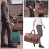 image:imageseyfocnia Convertible Travel Garment BagCarry on Garment Duffel Bag for Men Women  2 in 1 Hanging Suitcase Suit Business Travel BagBrown2pocketsLeather
