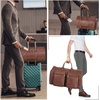 image:imageseyfocnia Convertible Travel Garment BagCarry on Garment Duffel Bag for Men Women  2 in 1 Hanging Suitcase Suit Business Travel BagBrown2zipper pocket