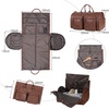 image:imageseyfocnia Convertible Travel Garment BagCarry on Garment Duffel Bag for Men Women  2 in 1 Hanging Suitcase Suit Business Travel BagBrown2zipper pocket