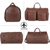 image:imageseyfocnia Convertible Travel Garment BagCarry on Garment Duffel Bag for Men Women  2 in 1 Hanging Suitcase Suit Business Travel BagBrown2zipper pocket