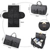 image:imageseyfocnia Convertible Travel Garment BagCarry on Garment Duffel Bag for Men Women  2 in 1 Hanging Suitcase Suit Business Travel BagGrey