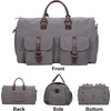 image:imageseyfocnia Convertible Travel Garment BagCarry on Garment Duffel Bag for Men Women  2 in 1 Hanging Suitcase Suit Business Travel BagGrey2PocketsCanvas