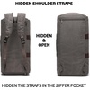 image:imageseyfocnia Convertible Travel Garment BagCarry on Garment Duffel Bag for Men Women  2 in 1 Hanging Suitcase Suit Business Travel BagGreybackpack